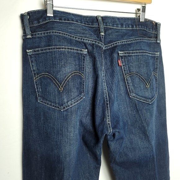 Levi's Men's 505 Regu Stretch Mid Rise Reg Fit Straight Leg Jeans Flying Bird - Picture 7 of 9